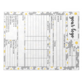 Eingang des Formulars für den geschäftlichen Verka Notizblock (Vorderseite)