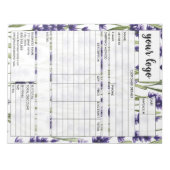 Eingang des Formulars für den geschäftlichen Verka Notizblock (Vorderseite)