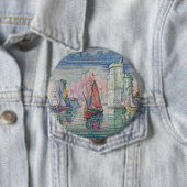 Eingang des Hafens von La Rochelle, Paul Signac Button (Beispiel)
