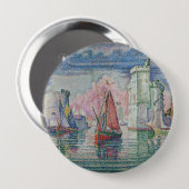 Eingang des Hafens von La Rochelle, Paul Signac Button (Vorne & Hinten)