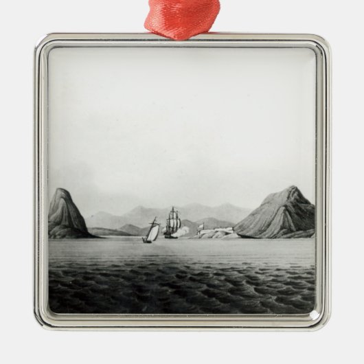 Eingang des Hafens von Rio de Janeiro Ornament Aus Metall (Vorne)