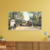 Eingang des öffentlichen Gartens zur U-Bahn Leinwanddruck (Insitu (Wohnzimmer))