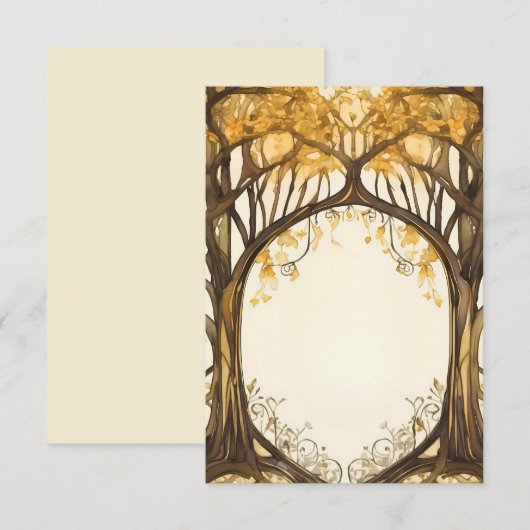 Eingang eines romantischen Bogenbaumes Einladung (Vorne/Hinten)