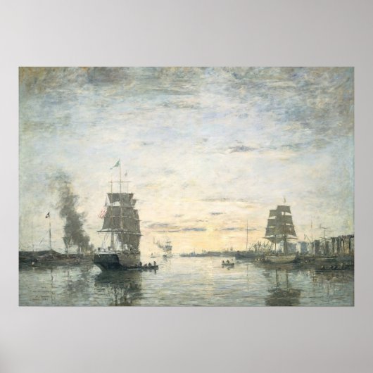 Eingang Harbour Le Havre - Eugène Boudin Fine Art Poster (Vorne)