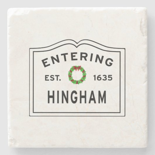 Eingang Hingham MA Steinuntersetzer (Vorderseite)