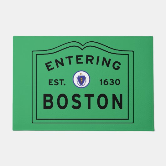 Eingang in Boston MA Fußmatte (Vorderseite)