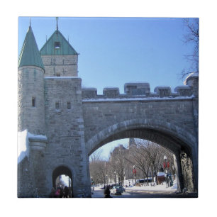 Eingang in Old Quebec City, Quebec, Kanada Fliese