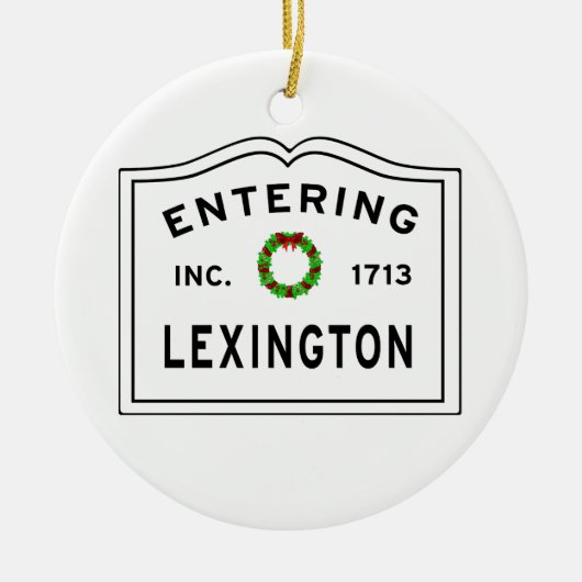 Eingang Lexington MA Keramik Ornament (Vorne)