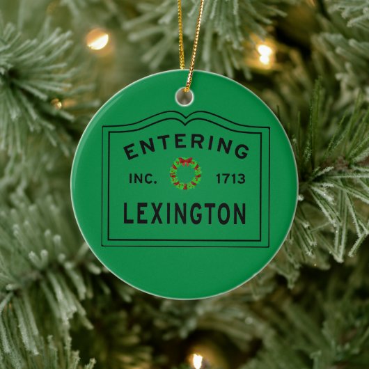 Eingang Lexington MA Keramik Ornament (Baum)