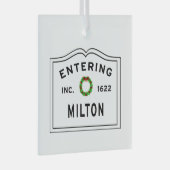 Eingang Massachusetts Milton Ornament Aus Glas (Vorderseite Rechts)