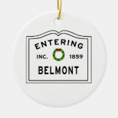 Eingang Massachusetts Stadt Belmont Keramik Ornament (Vorne)