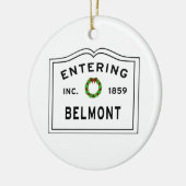 Eingang Massachusetts Stadt Belmont Keramik Ornament (Links)