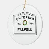 Eingang Massachusetts Stadt Walpole Keramik Ornament (Links)
