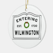 Eingang Massachusetts Stadt Wilmington Keramik Ornament (Links)