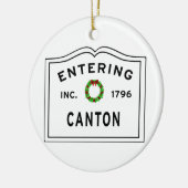 Eingang Massachusetts Städtische Kanton Keramik Ornament (Links)