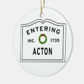 Eingang Massachusetts Town Acton Keramik Ornament (Links)