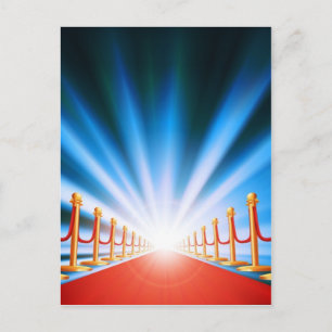 Eingang mit rotem Teppichboden Postkarte