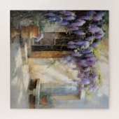 Eingang mit violetten Blumen Puzzle (Horizontal)