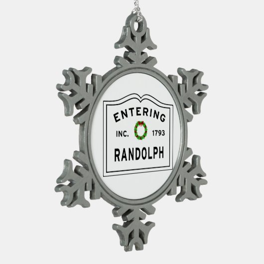 Eingang Randolph MA Snowflake Gerahmte Ornament (Links)