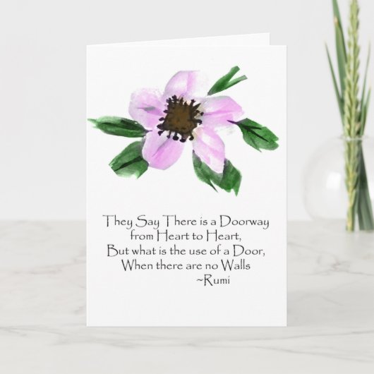 Eingang Rumi Aquarell-Gruß Karte (Vorderseite)