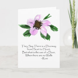 Eingang Rumi Aquarell-Gruß Karte