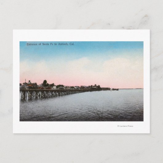 Eingang Santa Fe RailroadAntioch, CA Postkarte (Vorderseite)