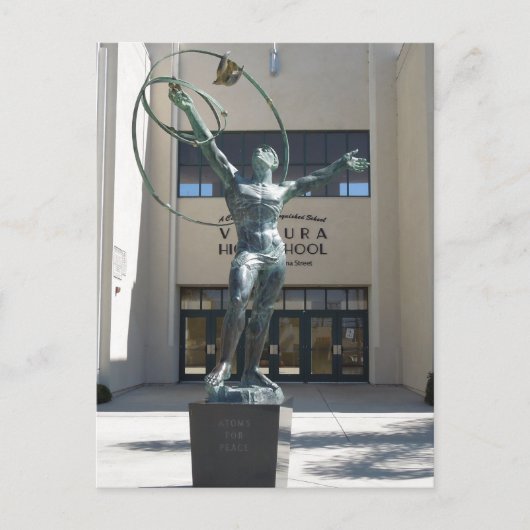 Eingang, Ventura High School, Kalifornien Postkarte (Vorderseite)