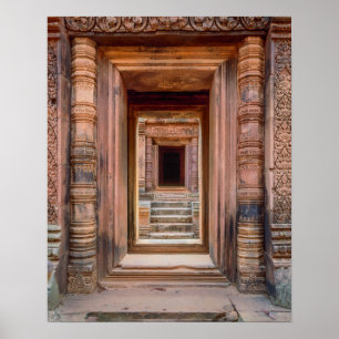 Eingang von Angkor Wat, Kambodscha Poster
