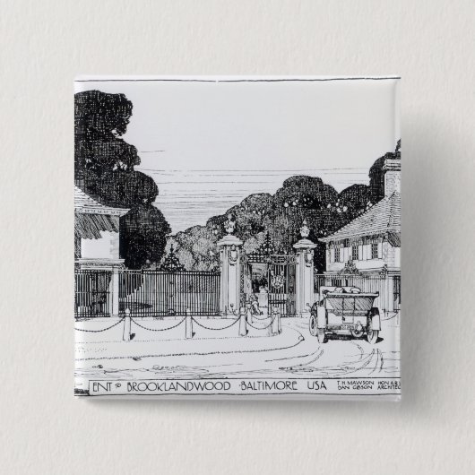 Eingang zu Brooklandwood, Baltimore, USA, vom Th Button (Vorderseite)