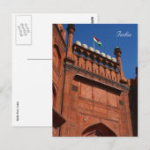 Eingang zu Delhi Postkarte (Vorne/Hinten)