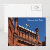Eingang zu Delhi Postkarte (Vorne/Hinten)