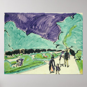 Eingang zu einem großen Garten in Dresden, 1905 Poster