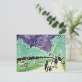 Eingang zu einem großen Garten in Dresden, 1905 Postkarte (Stehend Vorderseite)