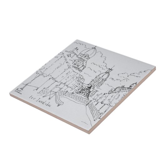 Eingang zu Les Invalides, Paris, Frankreich Fliese (Seite)