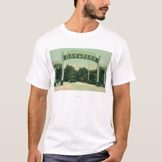 Eingang zu Oak Park Ansicht T-Shirt (Vorderseite)