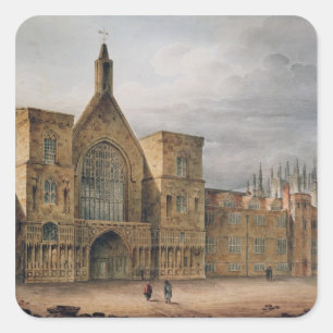Eingang zu Westminster Hall, 1807 Quadratischer Aufkleber
