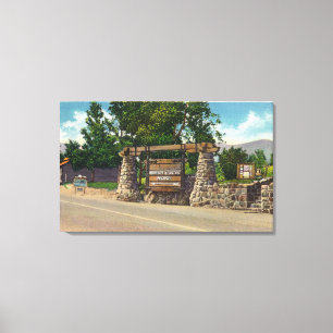 Eingang zu Whiteface Mt. Landstraße Leinwanddruck