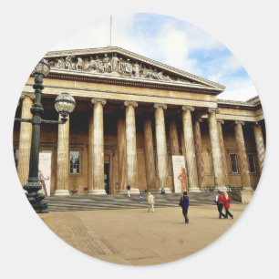 Eingang zum British Museum in London Runder Aufkleber