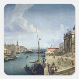 Eingang zum Canale Grande Quadratischer Aufkleber