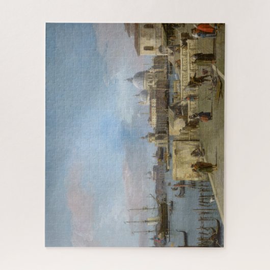 Eingang zum Canale Grande vom Molo, Venedig Puzzle (Vertikal)