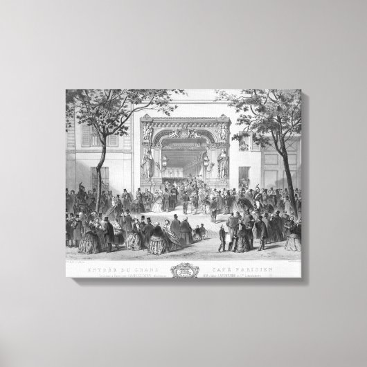 Eingang zum "Grand Café Parisien", Paris Leinwanddruck (Vorderseite)