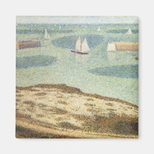 Eingang zum Hafen von Georges Seurat, Vintage Art Magnet