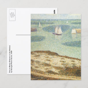 Eingang zum Hafen von Georges Seurat, Vintage Kuns Postkarte