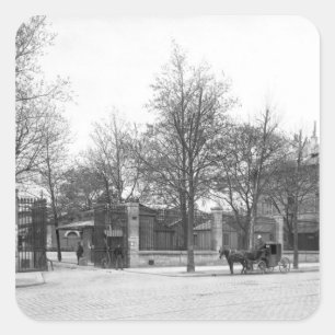Eingang "zum La Halle ZusatzVins" Quai Quadratischer Aufkleber