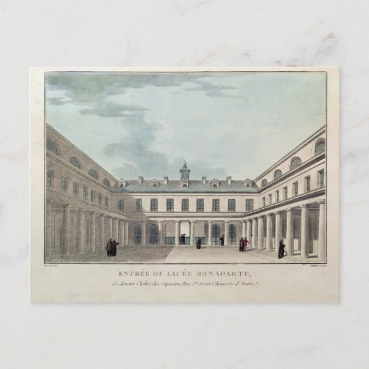 Eingang zum Lycee Condorcet Postkarte (Vorderseite)