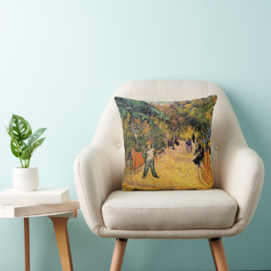 Eingang zum öffentlichen Park von Vincent van Gogh Kissen