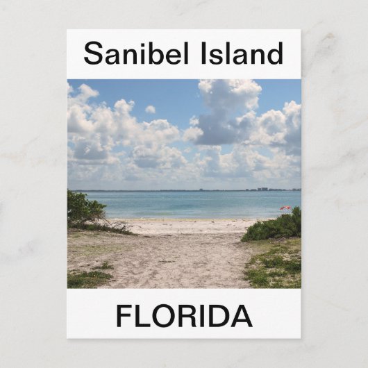 Eingang zum Sanibel Beach Postkarte (Vorderseite)
