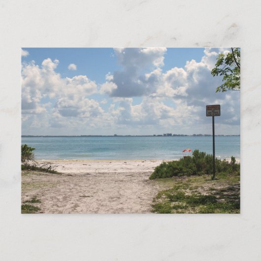 Eingang zum Sanibel Beach Postkarte (Vorderseite)