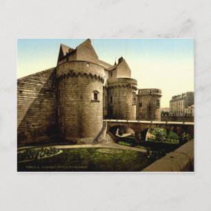 Eingang zum Schloss Nantes, Frankreich Postkarte