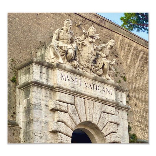 Eingang zum Vatikanmuseum - Rom, Italien Fotodruck (Vorne)